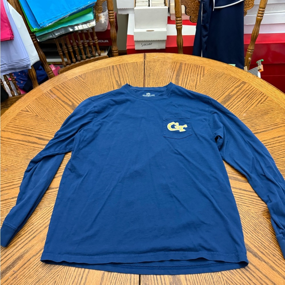 Southern Tide Blue Georgia Twxh Long Sleeve Athletic Tee